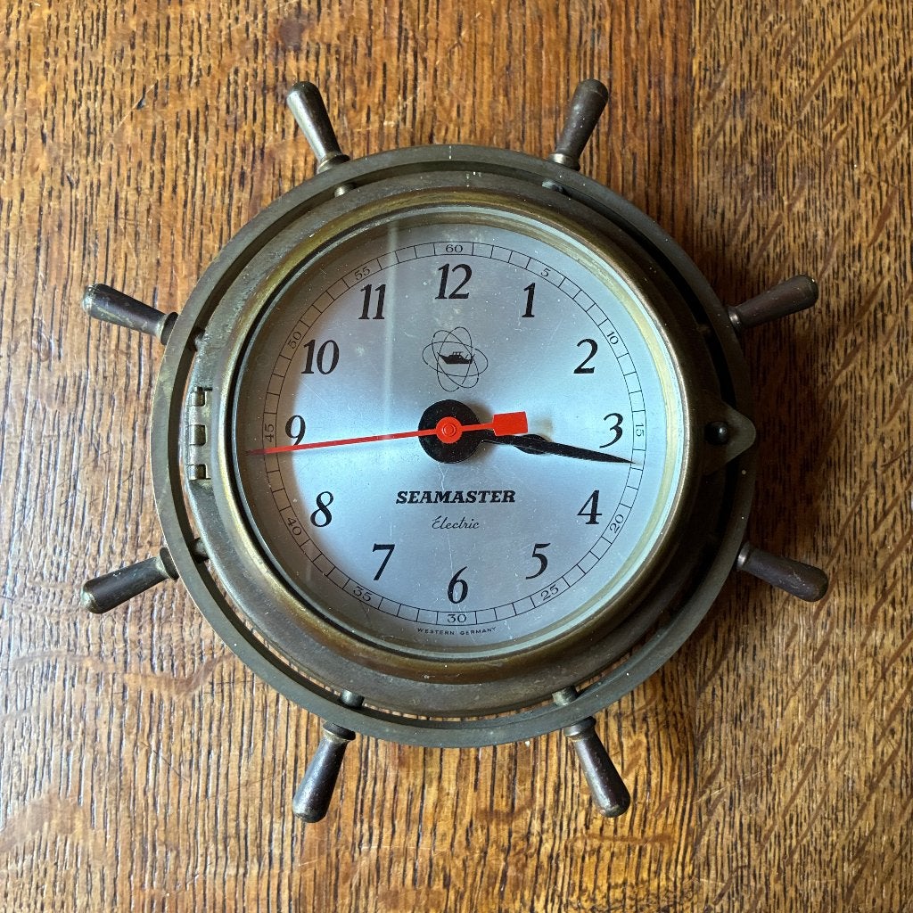Vintage Seamaster electric klok wandklok - Western Germany, Antiek en Kunst, Ophalen of Verzenden