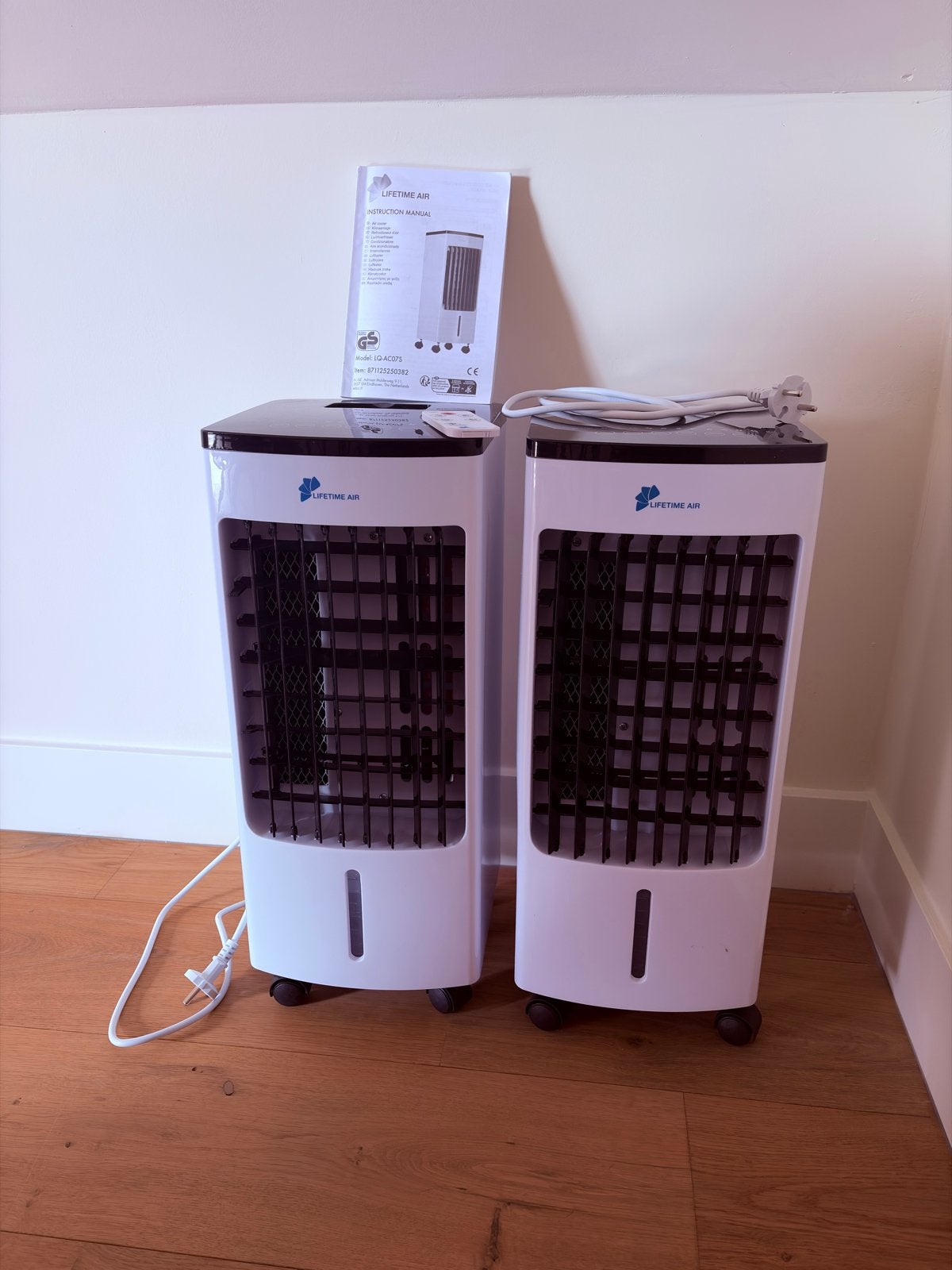 Lifetime Air Mobiele Airco (2 stuks), Minder dan 60 m³, 3 snelheden of meer, Ophalen of Verzenden, Zo goed als nieuw