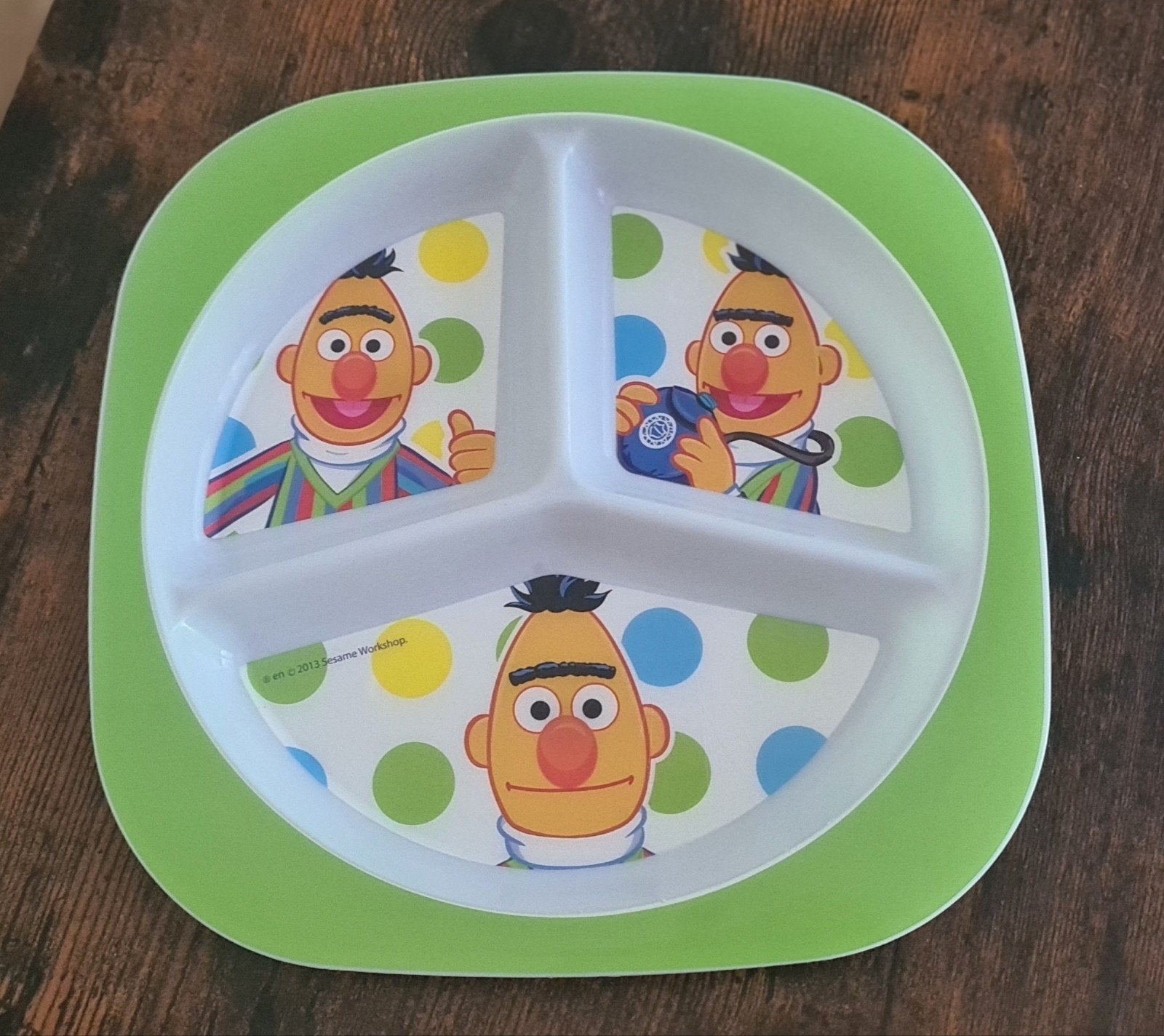 Sesamstraat Bert en Ernie plastic bordje nieuwstaat, Ophalen of Verzenden, Zo goed als nieuw