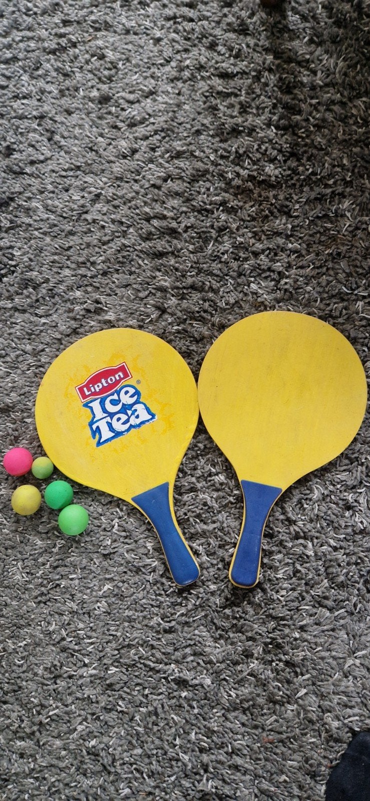 Lipton Ice Tea strandtennis set met balletjes, Ophalen of Verzenden, Zo goed als nieuw