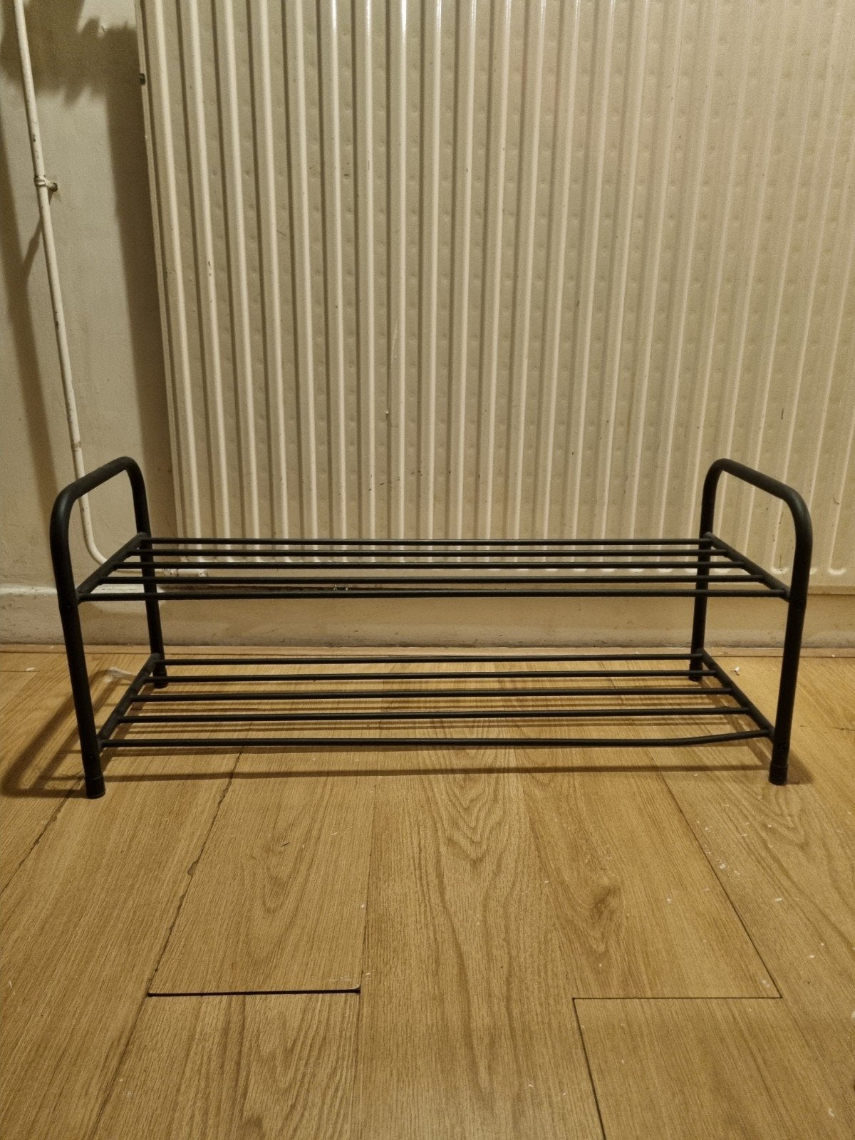 Zwart metalen schoenenrek met 2 lagen, Ophalen, Gebruikt