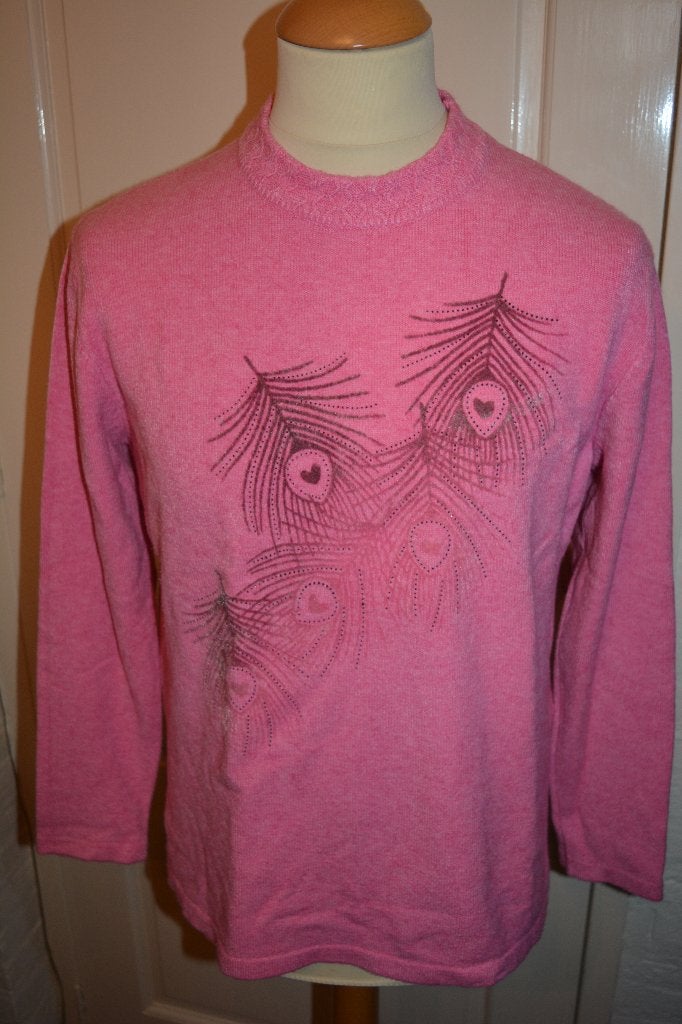 Belle femme, leuke roze wollen trui, maat M/L, Kleding | Dames, Maat 38/40 (M), Belle Femme, Ophalen of Verzenden, Zo goed als nieuw