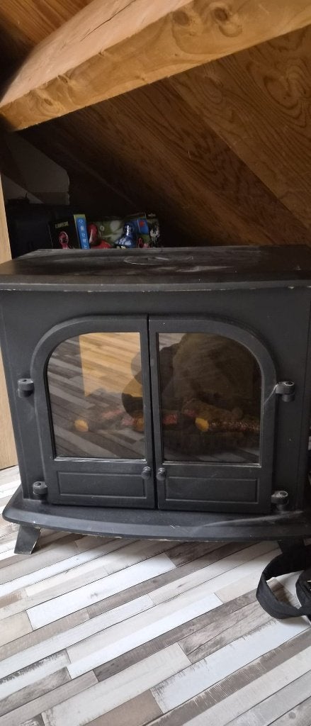 Gratis Elektrische Fan Kachel Classic Fire AJ80 - 1800W, Ophalen, Gebruikt, Vrijstaande haard, Elektrische haard