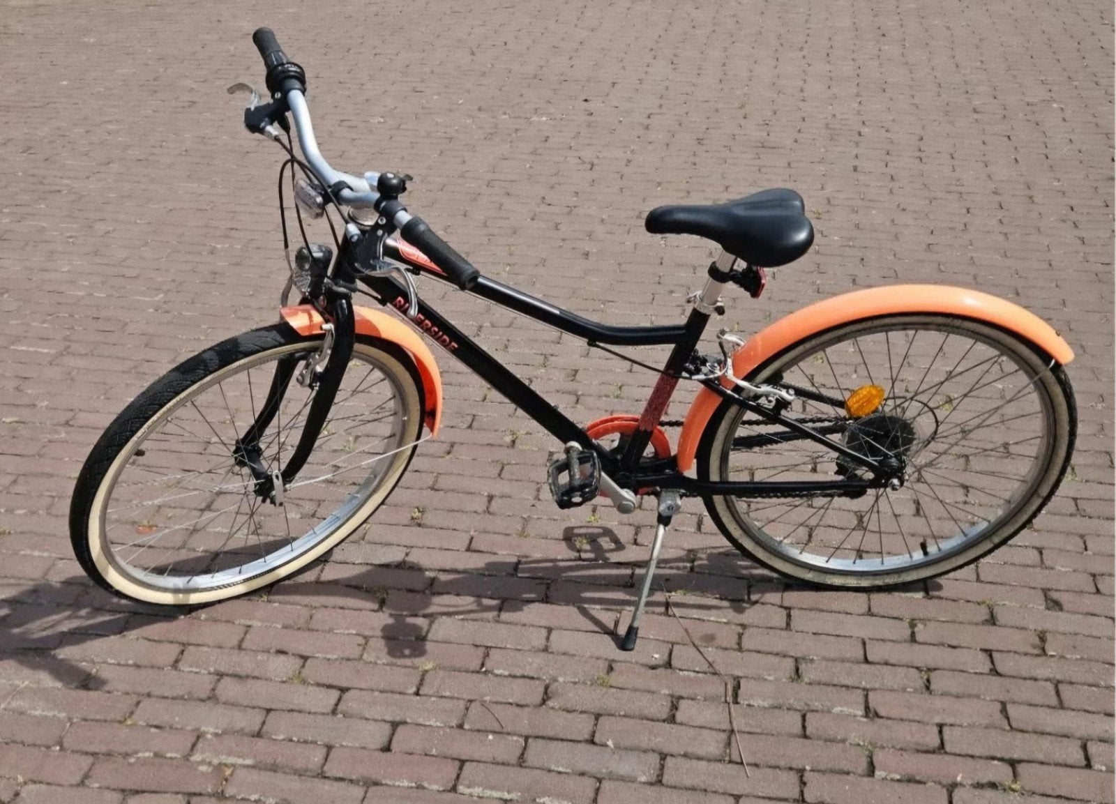 B'Twin Riverside kinderfiets 24 inch - 6 versnellingen, Ophalen, Velgrem, B'Twin, Handrem