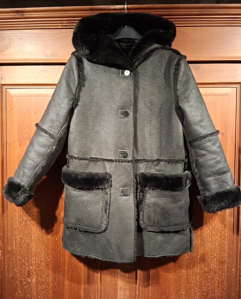 Zwarte Zara Trf Outerwear jas faux fur mt S, Verzenden, Zo goed als nieuw, Maat 36 (S), Zara