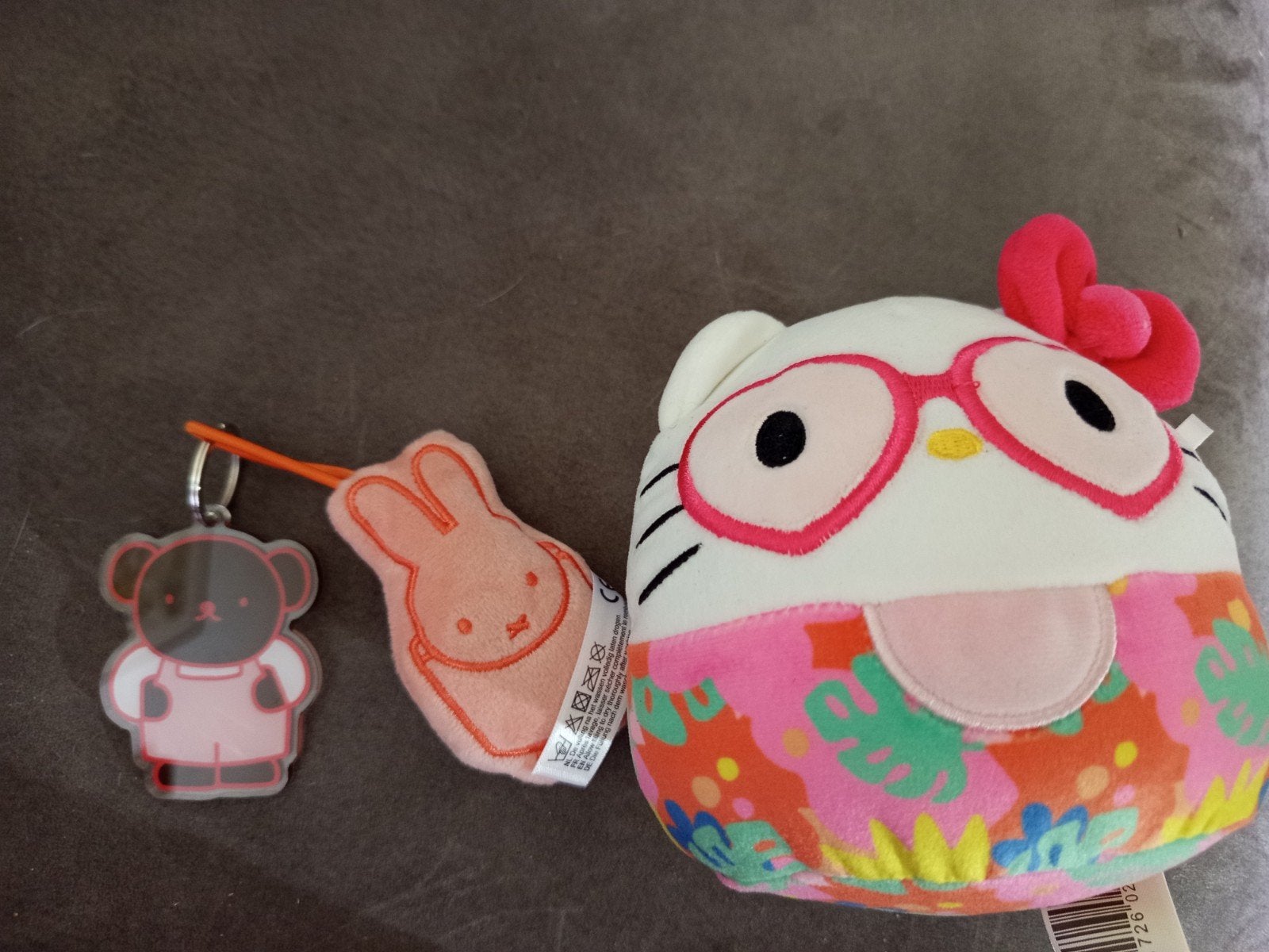 Hello Kitty Squishmallow, Nijntje & beer sleutelhange, Ophalen of Verzenden, Kat, Wit, Ty