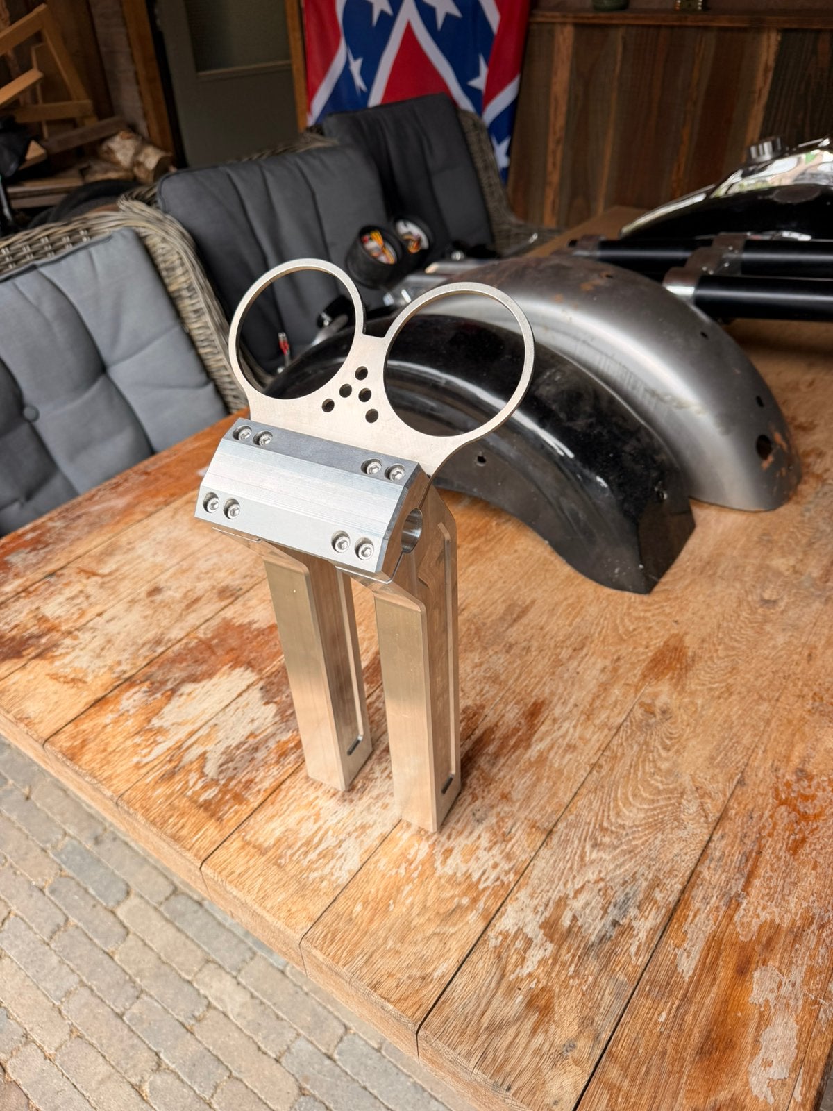 Clubstyle 12” pullback risers en fxdx tank, Motoren, Onderdelen | Harley-Davidson, Ophalen of Verzenden, Gebruikt