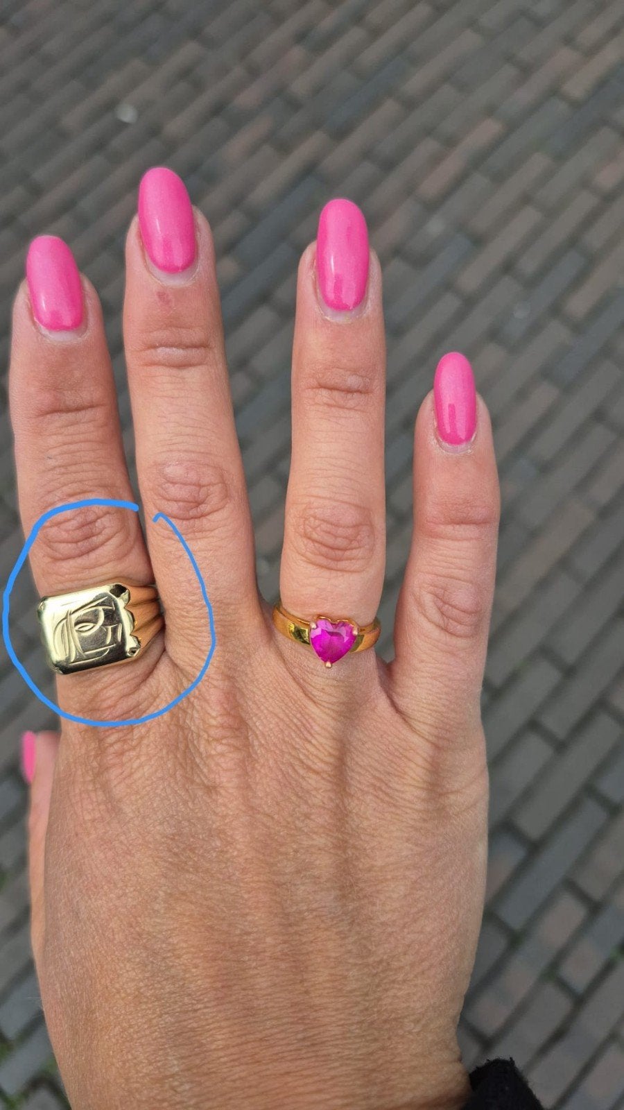 Gouden zegelring VERLOREN!, 18 tot 19, Gebruikt, Ophalen of Verzenden, Dame of Heer