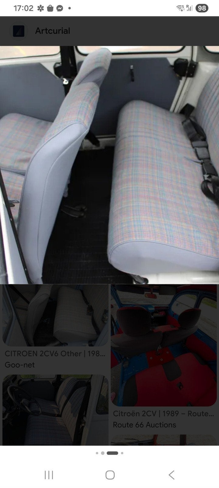 gezocht. voor en achterbank 2cv, Ophalen, Gebruikt, Citroën