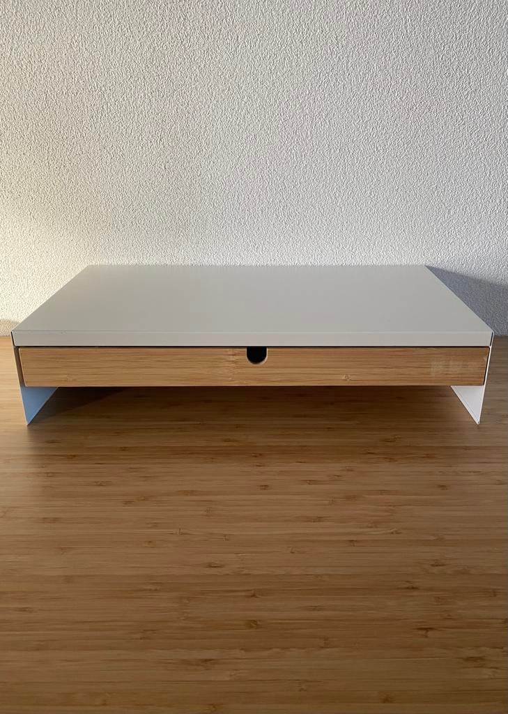 Elloven monitorstandaard met lade Ikea, Computers en Software, Laptopstandaarden, Ophalen of Verzenden, Zo goed als nieuw