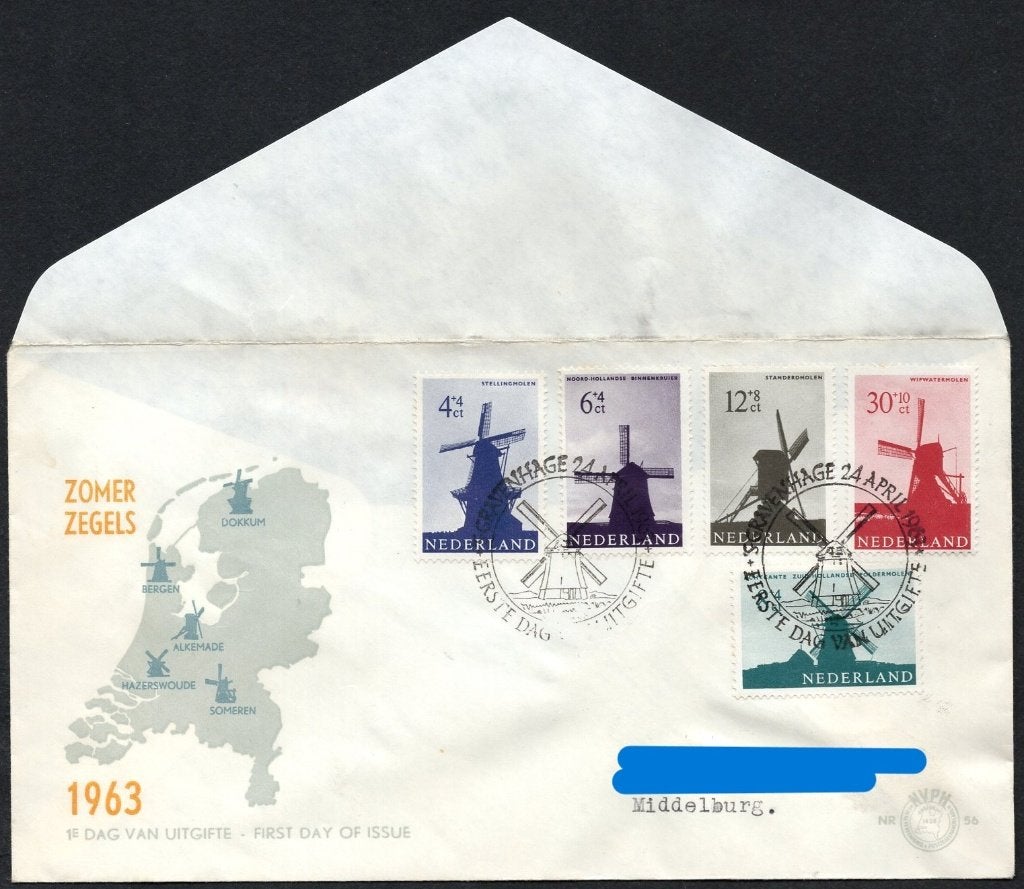E56 - zomerzegels 1963 - molens, Verzenden, Beschreven, Nederland