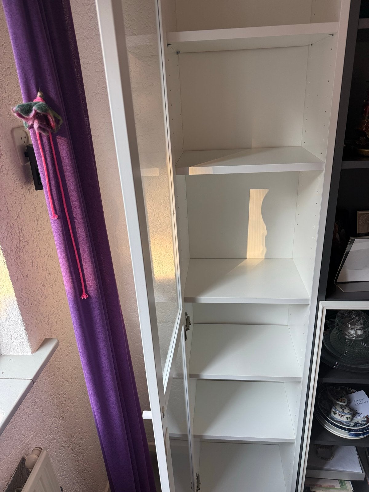 Ikea Billy Witte kast met glazen deur, Huis en Inrichting, Ophalen, Gebruikt, 200 cm of meer, 50 tot 100 cm
