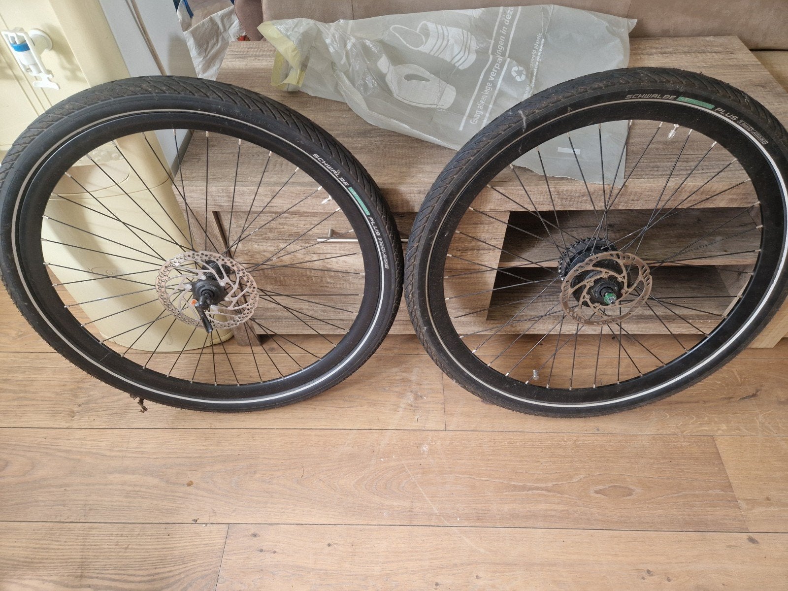 Fiets banden set met schijfremmen, Fietsen en Brommers, Fietsonderdelen, Ophalen of Verzenden