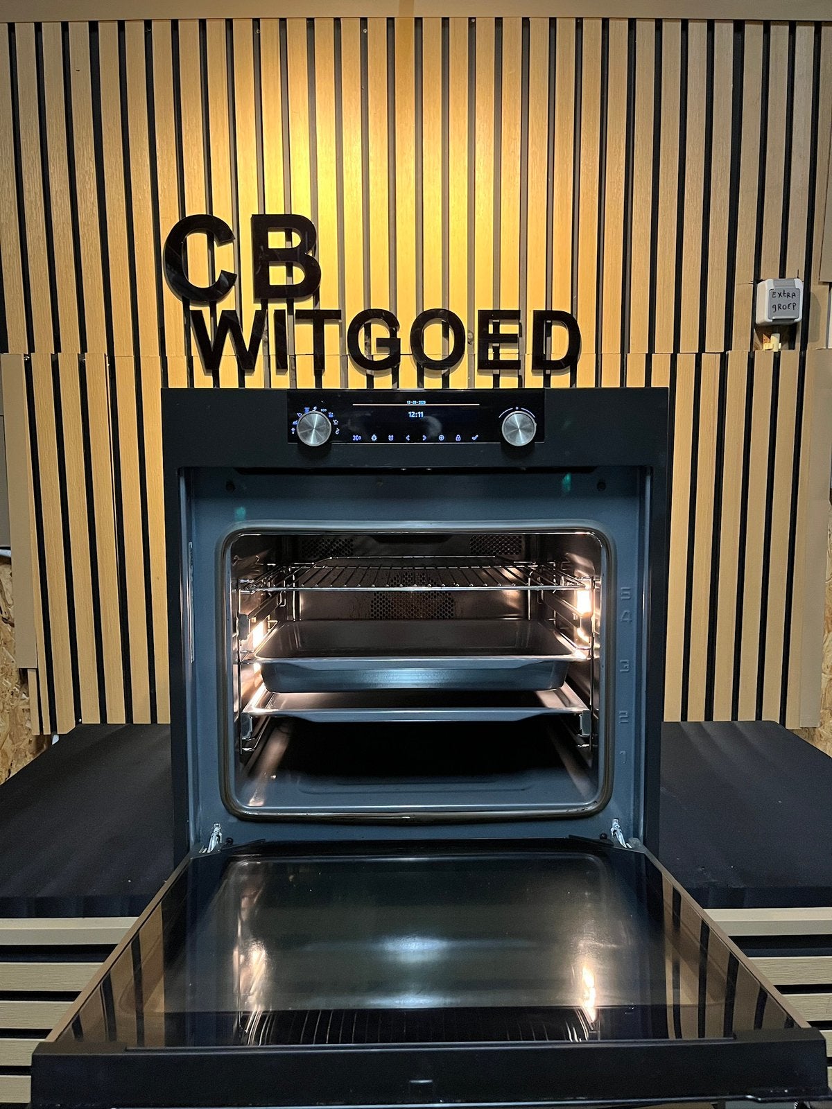 Zeer luxe ATAG Inbouw oven met TFT display en stoomreiniger, Ophalen, Hete lucht, 60 cm of meer, 60 cm of meer