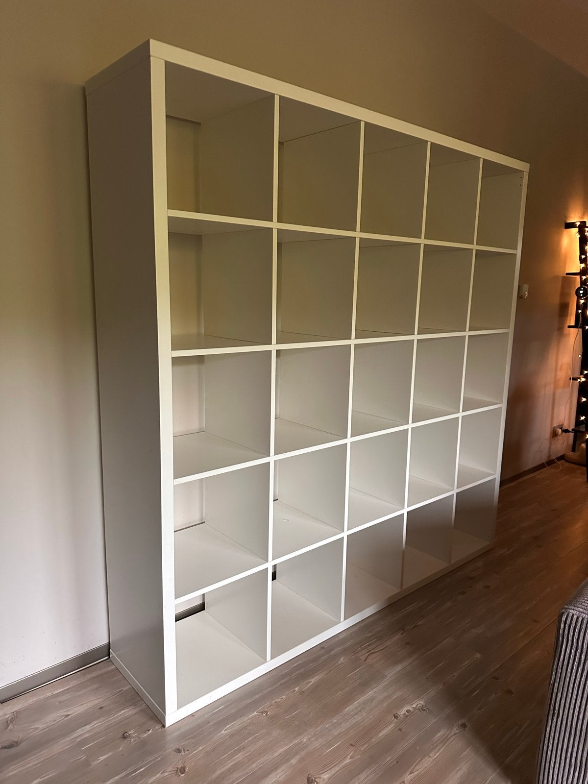 IKEA Kallax Kast met 25 vakken - Wit, Met plank(en), Gebruikt, 150 tot 200 cm, Ophalen of Verzenden