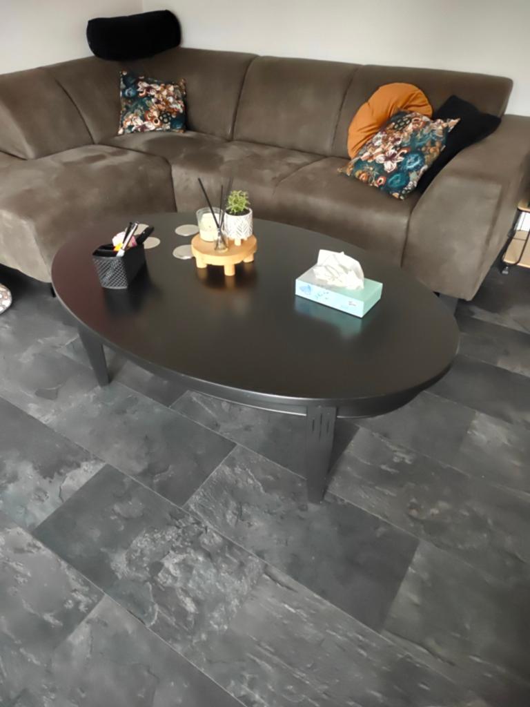 Ovale salontafel met lade - 135x85 cm, Ophalen