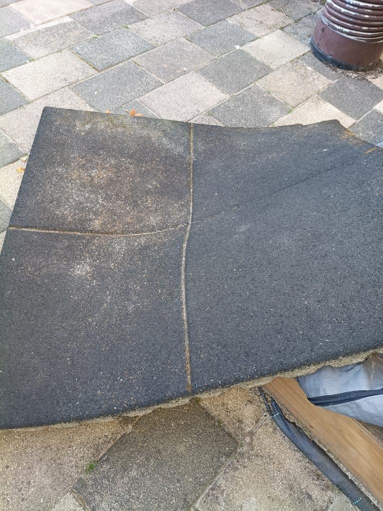 Rubberen tegels, Ophalen, Gebruikt