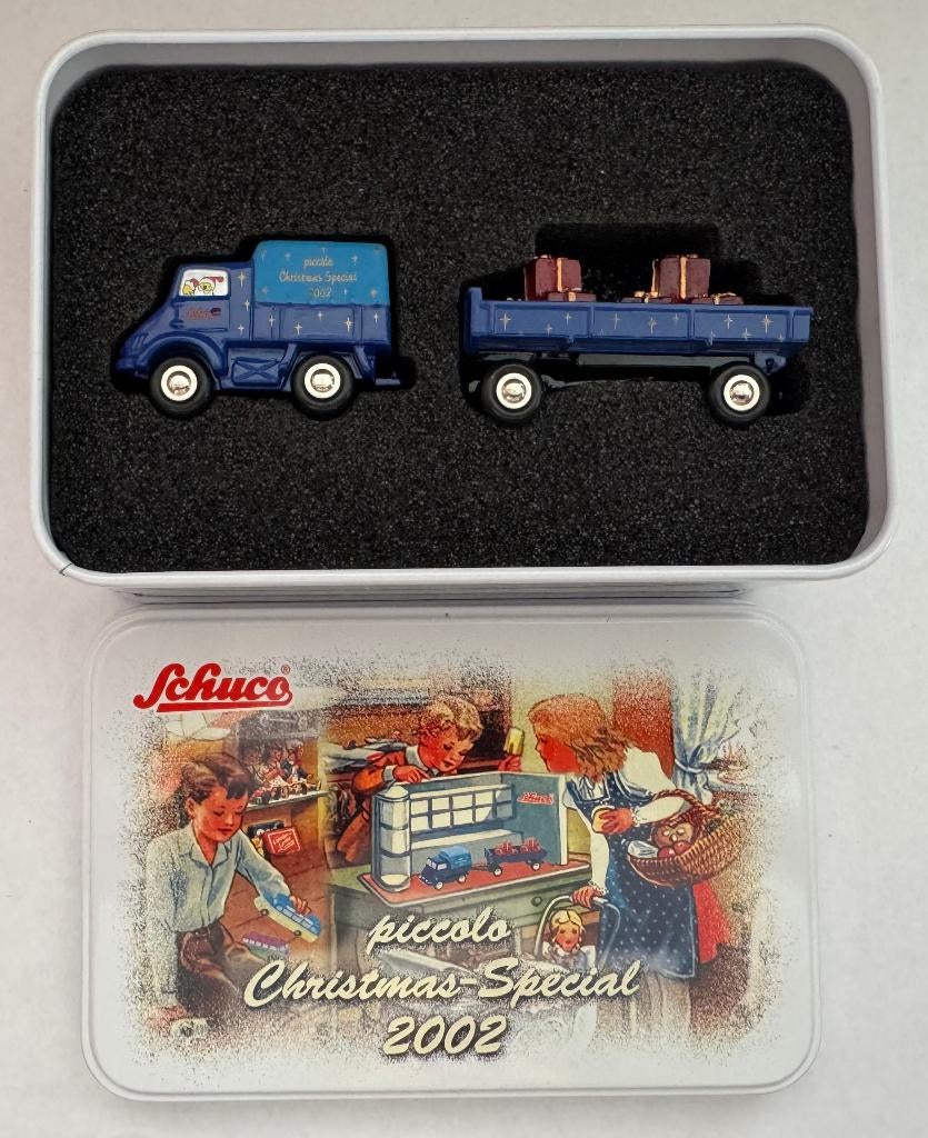 Schuco Piccolo - Unimog 401/aanhanger "Kerst 2002" - 1/90, Ophalen of Verzenden, Zo goed als nieuw, Bus of Vrachtwagen, Schuco