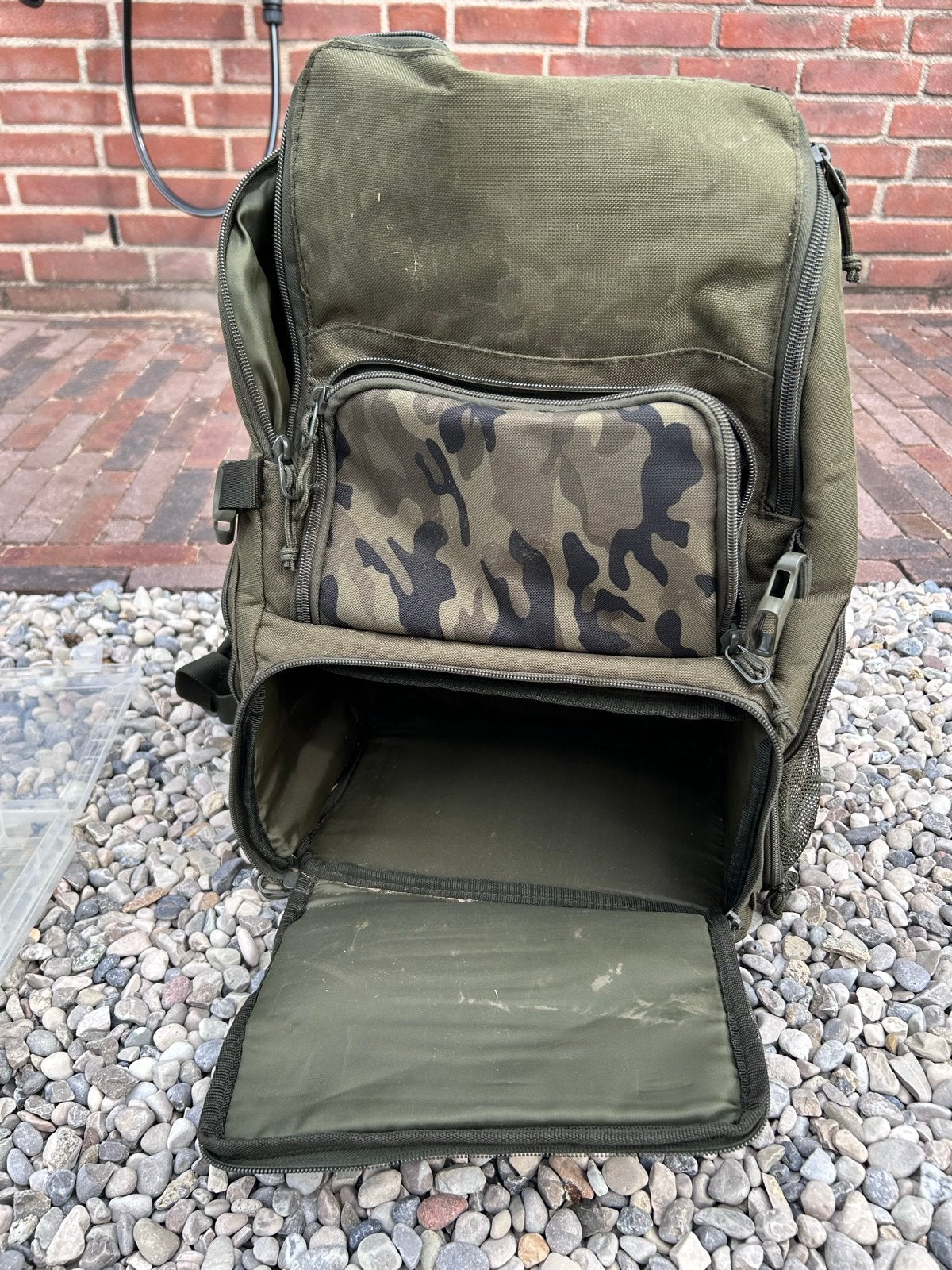 Spro Tackle Backpack met 4 Tackleboxen, Watersport en Boten, Ophalen of Verzenden, Gebruikt, Koffer of Tas