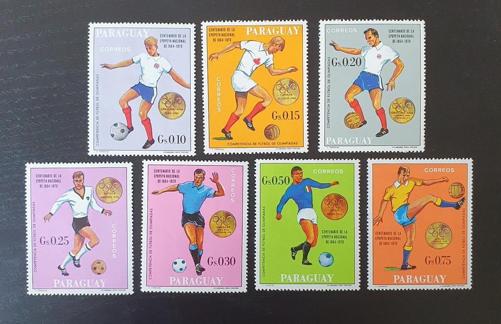 Paraguay 1969 Sport Voetbal Michel 1951-1957 postfris, Postzegels en Munten, Postzegels | Thematische zegels, Verzenden, Postfris