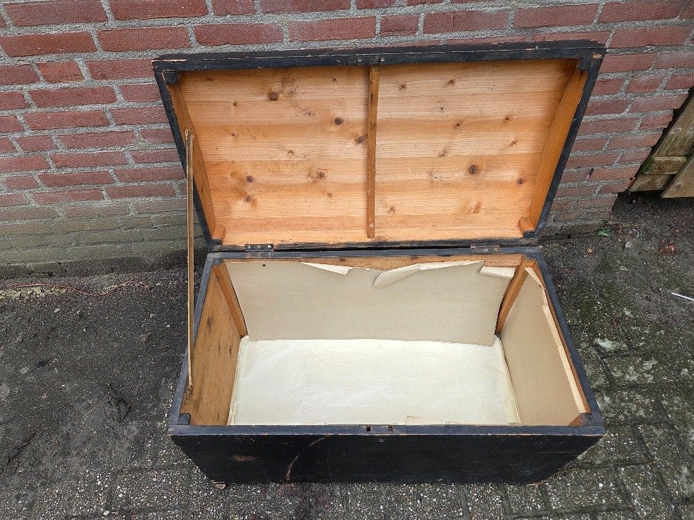 dekenkis / hutkoffer vintage, Ophalen of Verzenden, 'T Olde Gre-j, Info@toldegrej.nl, Endepoelstraat 20f Didam