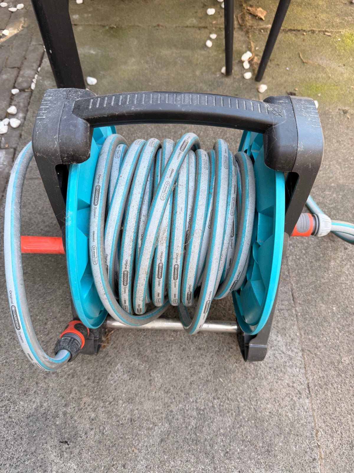 Gardena Tuinslanghaspel met slang, Tuin en Terras, Ophalen, Gebruikt, Tuinslanghaspel
