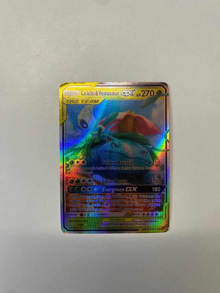 Celebi & Venusaur GX 1/181, Ophalen, Zo goed als nieuw, Losse kaart