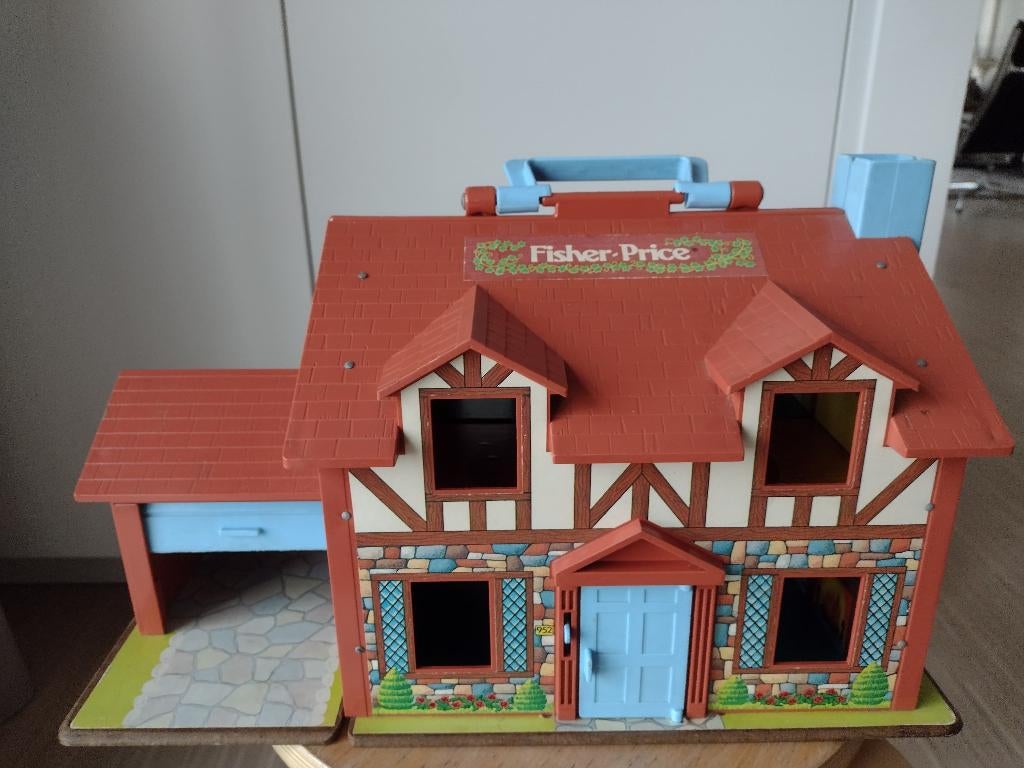 Vintage Fisher Price poppenhuis, Ophalen of Verzenden, Zo goed als nieuw, Speelset