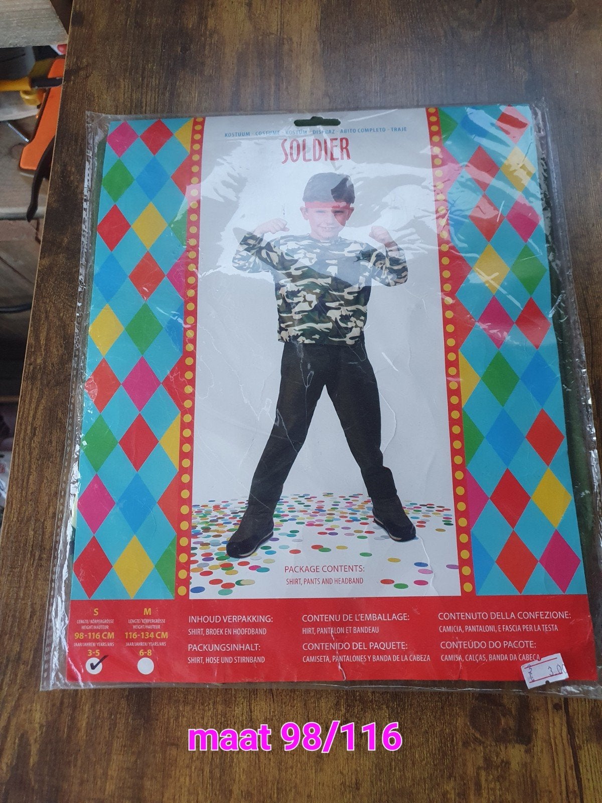 Nieuw Verkleedpakje Soldaat - Maat 98/116, Ophalen of Verzenden, Nieuw, 104 of kleiner, Jongen