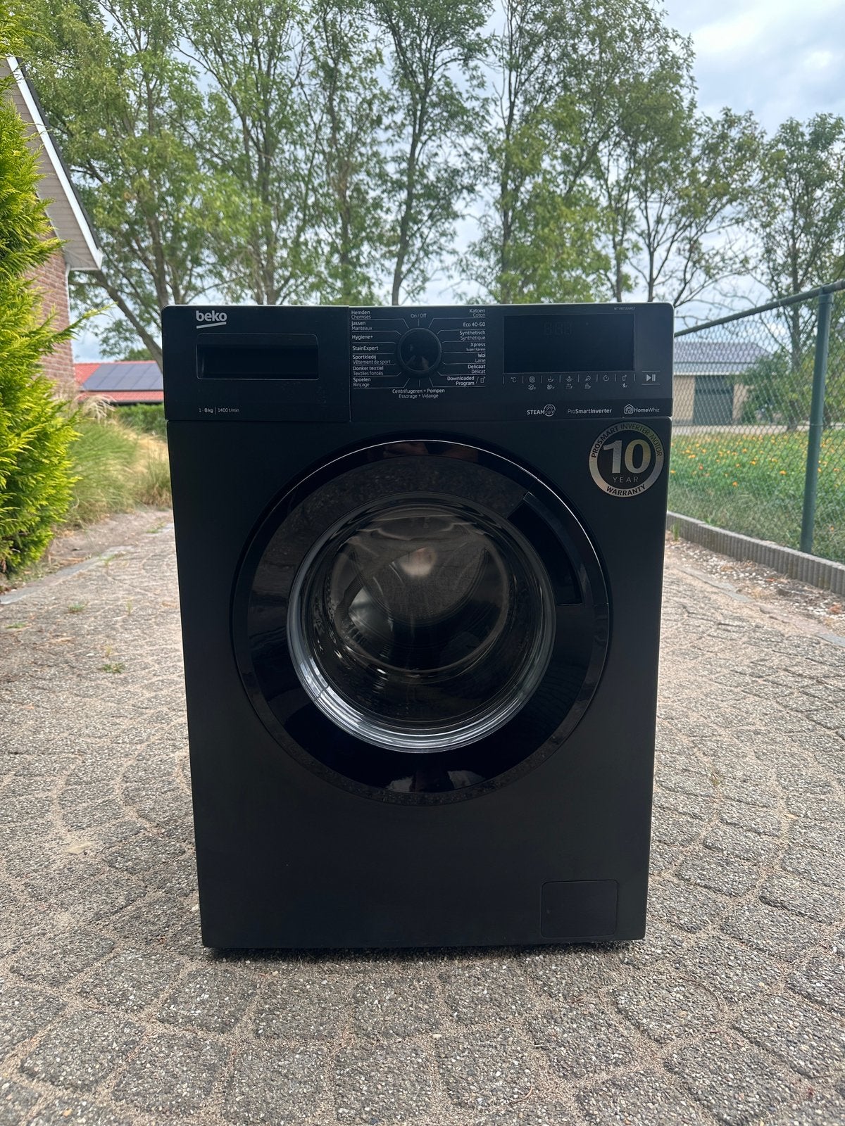 Beko zwarte wasmachine ZGAN!, Witgoed en Apparatuur, Wasmachines, Ophalen, Minder dan 85 cm, Zo goed als nieuw, 1200 tot 1600 toeren
