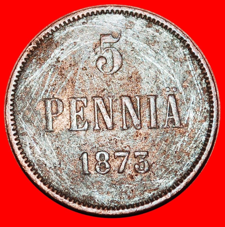 Ⰺ TYPE 1865-1875: FINLAND (russia, USSR) 5 PENCE 1873, Ophalen of Verzenden, Rusland, Losse munt