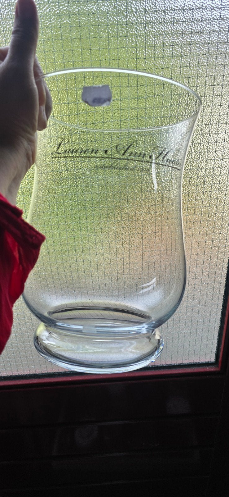 Nieuwe glazen vaas Lauren Ann Hunter, Ophalen of Verzenden, Nieuw, Transparant, Glas