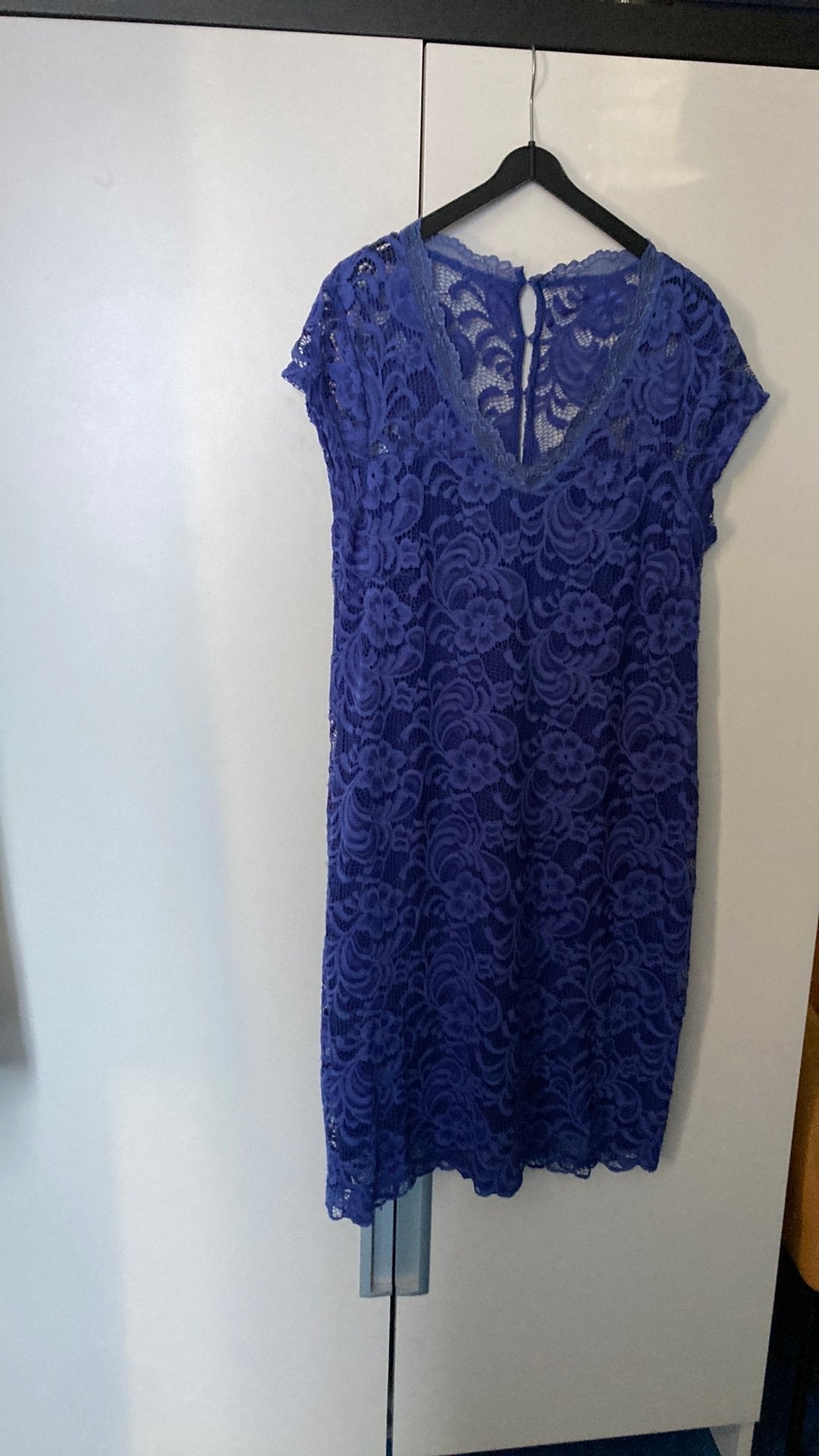 Zomerjurkje elastische kant gevoerd 44, Kleding | Dames, Ophalen, Zo goed als nieuw, Maat 42/44 (L), Boven de knie