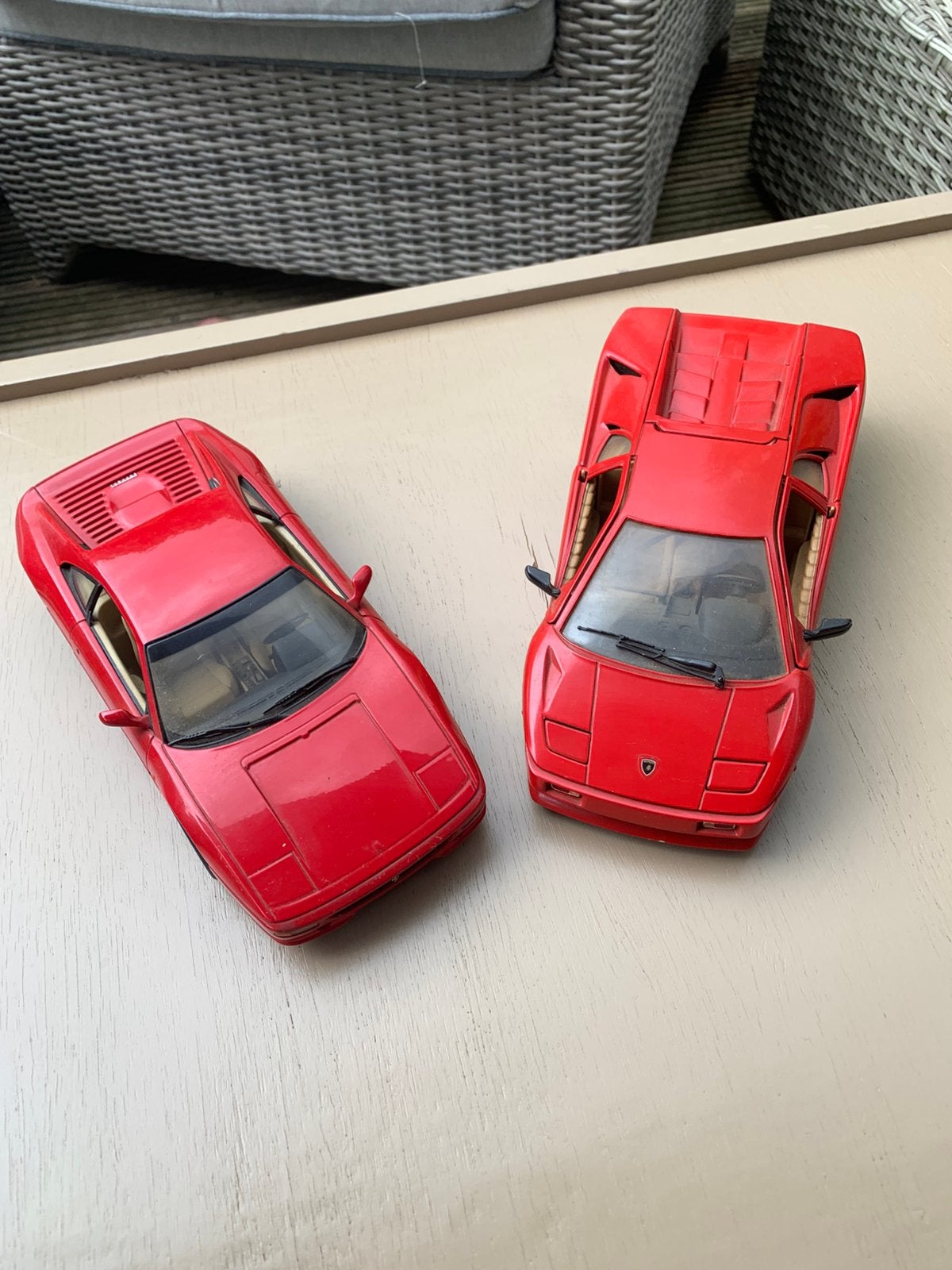 Ferrari en Lamborghini 1/18, Ophalen of Verzenden, Zo goed als nieuw, Auto's