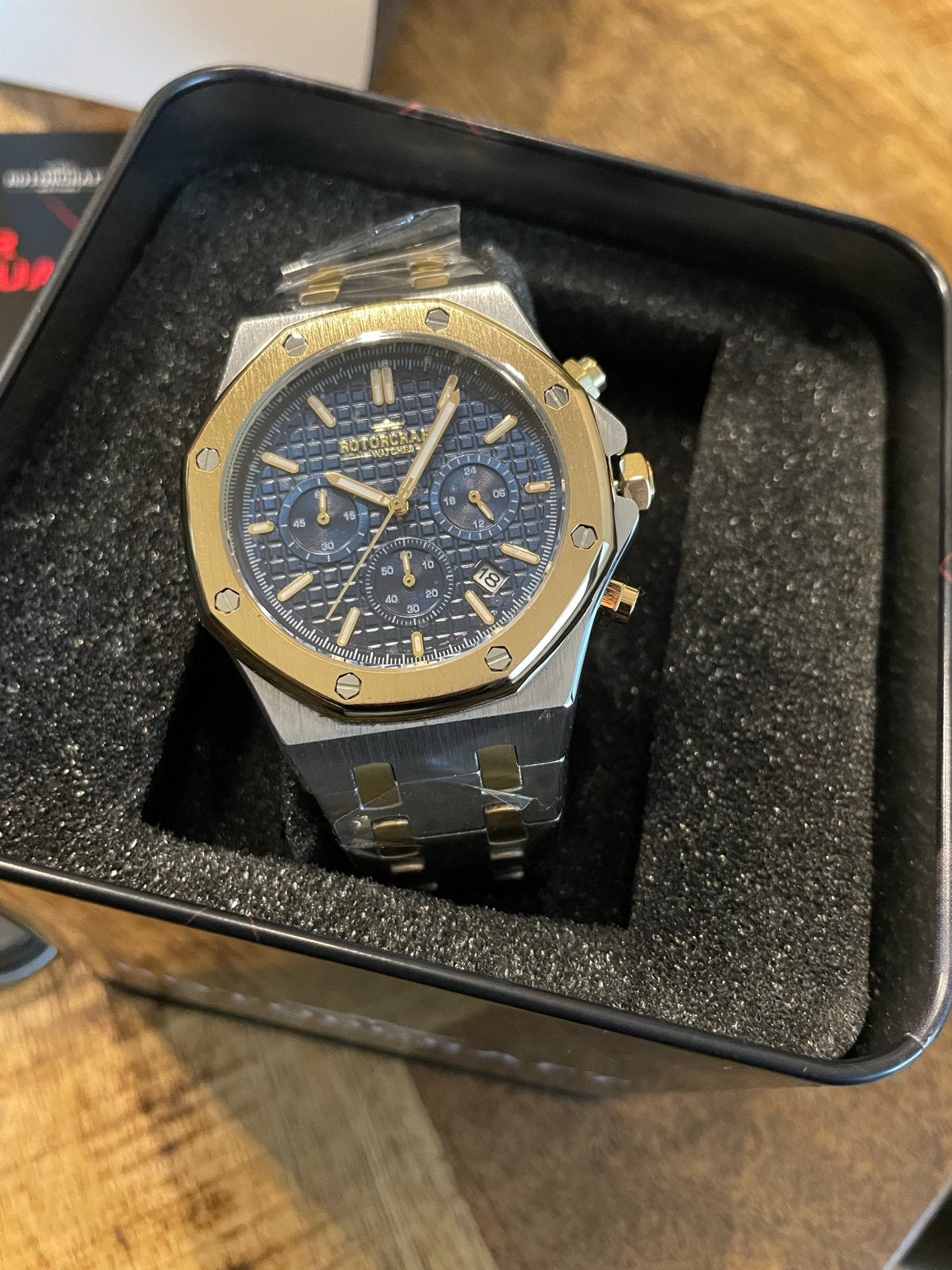 Rotorcraft Horloge - Herenhorloge - Chronograaf - Staal Goud, Overige merken, Staal, Polshorloge, Nieuw