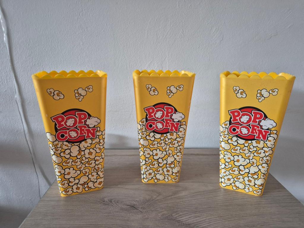 3 popcorn bekers, Ophalen of Verzenden, Zo goed als nieuw