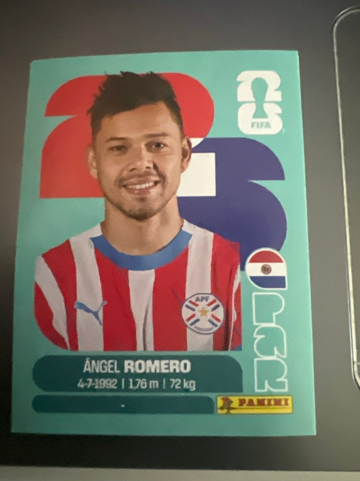 Panini FIFA 2026 Ángel Romero Sticker, Verzamelen, Verzenden, Zo goed als nieuw, Buitenlandse clubs, Spelerskaart