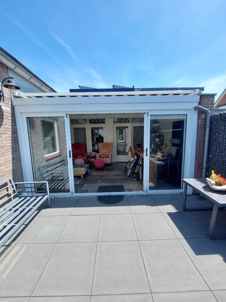 Serre, aluminium, inclusief verlichting en zonwering, Ophalen, Zo goed als nieuw