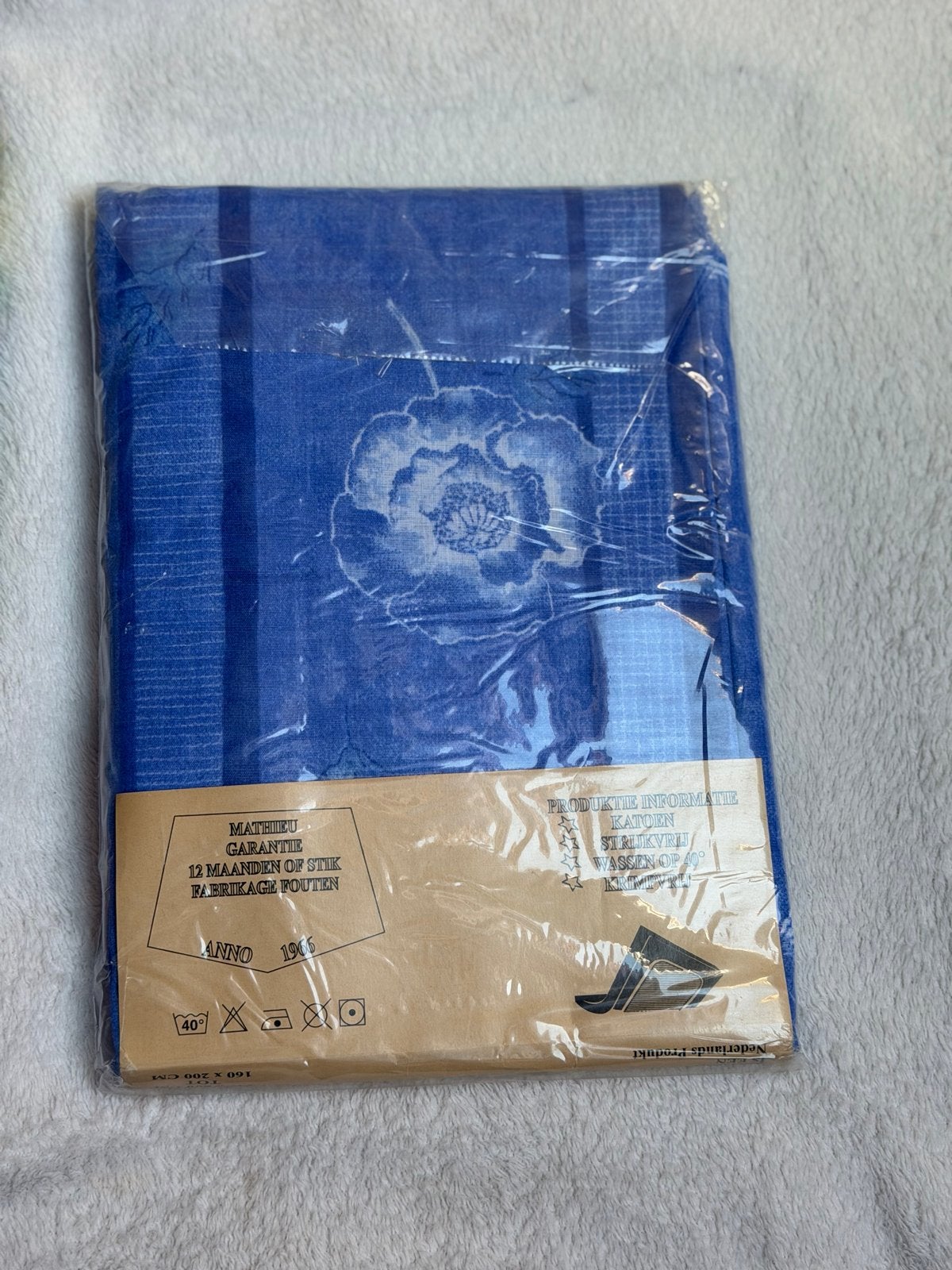 Nieuw Dekbedovertrek Blauw met Bloemenprint, Blauw, Dekbedovertrek, Ophalen of Verzenden, Nieuw