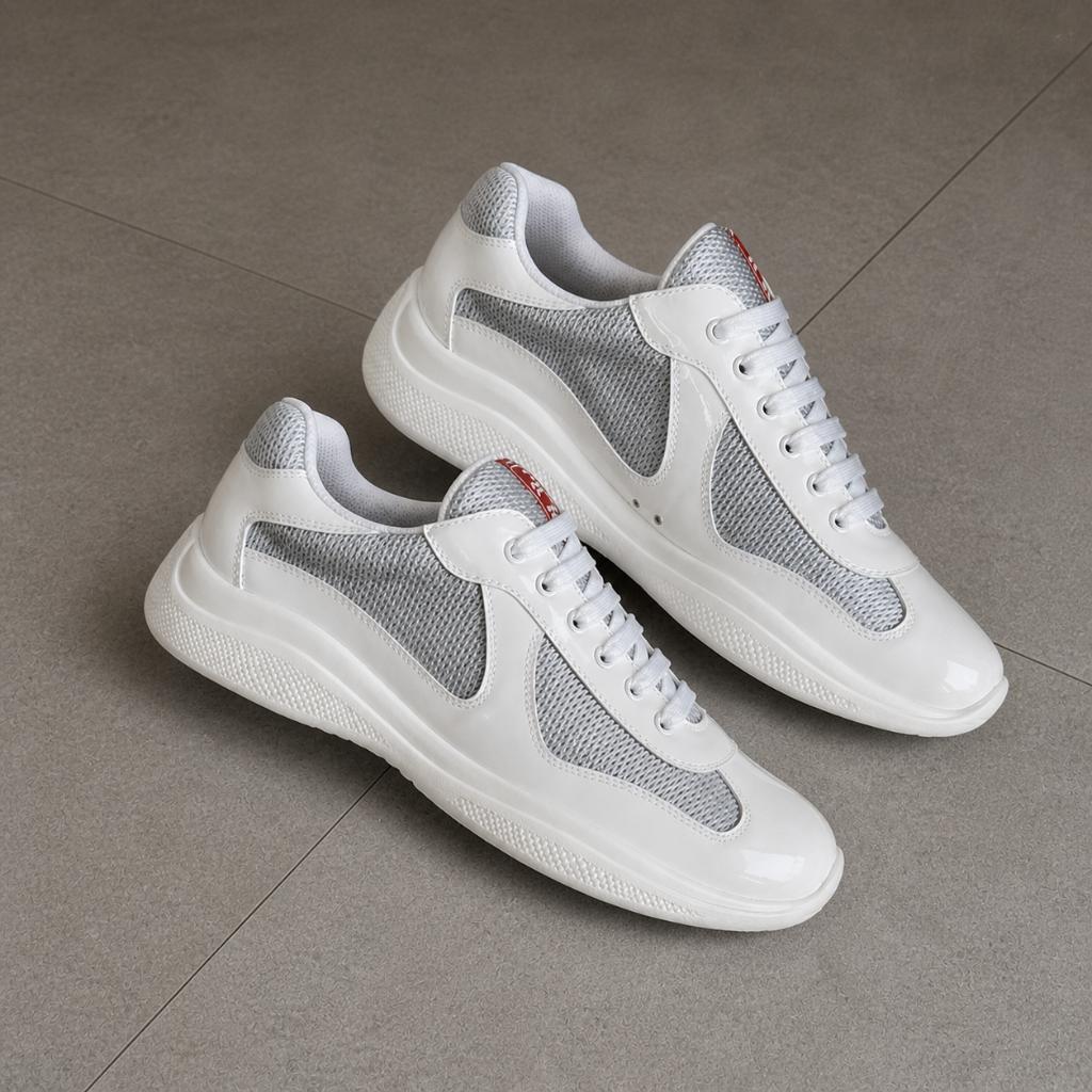 Prada America's Cup Shiny White, Kleding | Heren, Schoenen, Wit, Nieuw, Ophalen of Verzenden, Sneakers of Gympen
