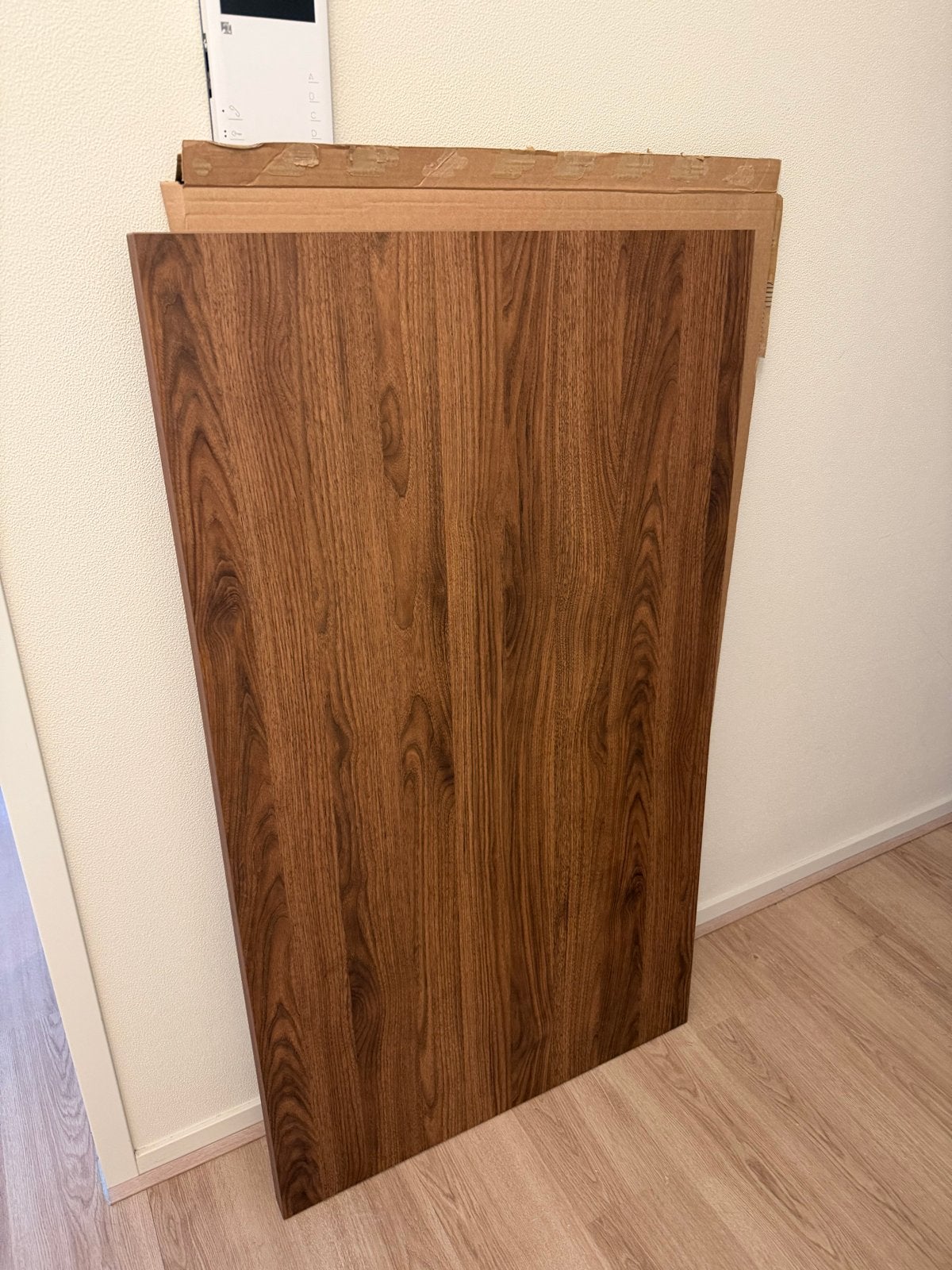 Tafelblad walnootpatroon 140x80 cm - IKEA SKALSTA, Ophalen, 100 tot 150 cm, Nieuw, 50 tot 100 cm