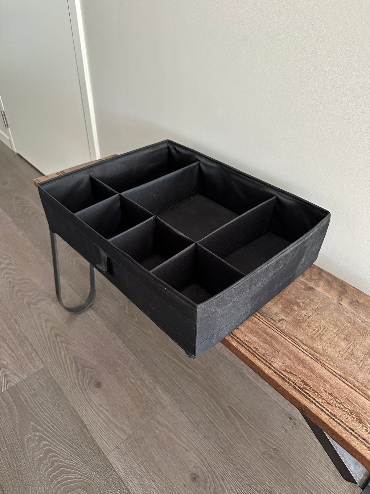 Skubb, doos met vakken, 44 x 34 x 11 cm, Ophalen, Zo goed als nieuw, Zwart, Textiel