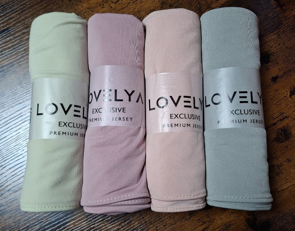 Set van 4 hoofddoeken hijab, mooie pastel kleuren, Info@najatique.nl, Najatique, Nieuw, Ophalen of Verzenden