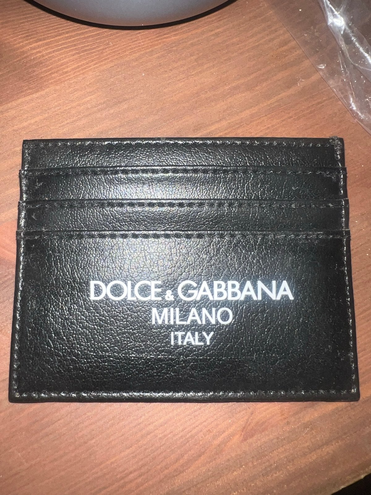 Dolce & Gabbana Zwarte Leren Pasjeshouder, Gebruikt, Zwart, Ophalen of Verzenden, Dolce & Gabbana