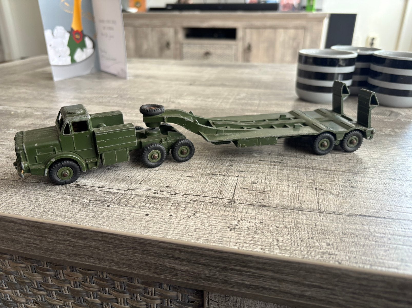 THORNYCROFT MIGHTY ANTAR TANK TRANSPORTER DINKY SUPERTOYS, Hobby en Vrije tijd, Ophalen of Verzenden, Gebruikt, Bus of Vrachtwagen