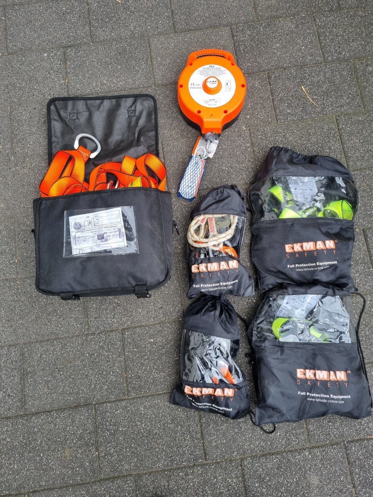 Valbeveilingingsset Valharnas, valstop, ankerlijn, Ophalen, Nieuw