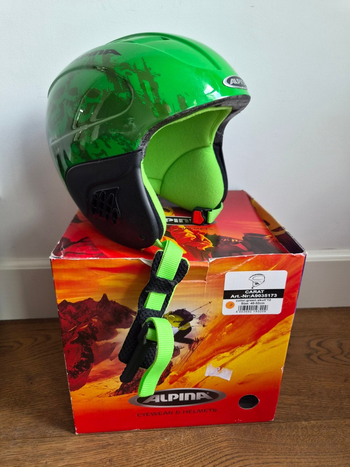 Alpina Carat skihelm - Groen - Maat 48-52cm, Overige merken, Overige typen, Ophalen of Verzenden, Zo goed als nieuw