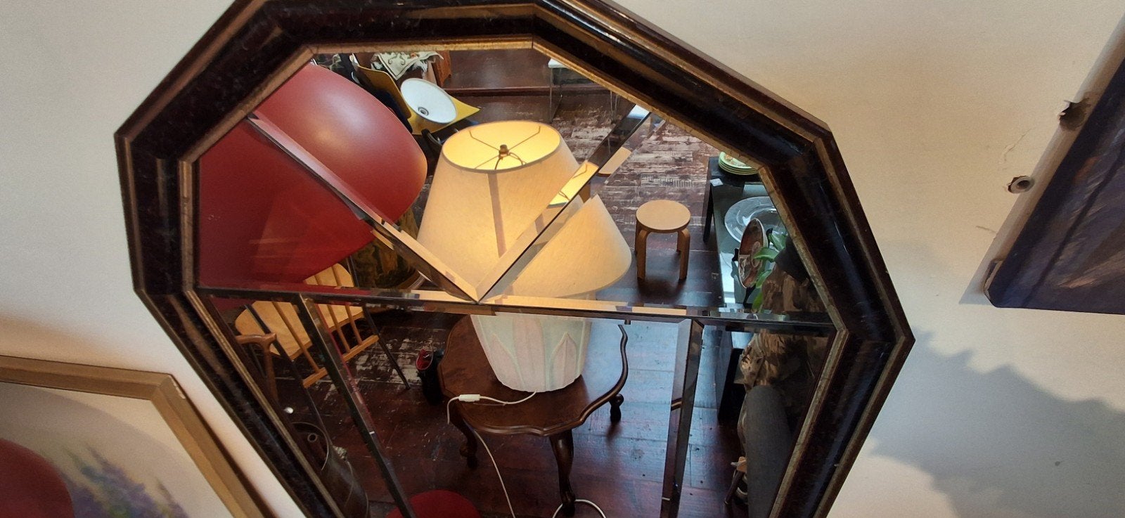 vintage Art Deco Spiegel, Ophalen of Verzenden, Overige vormen, 50 tot 100 cm, 100 tot 150 cm