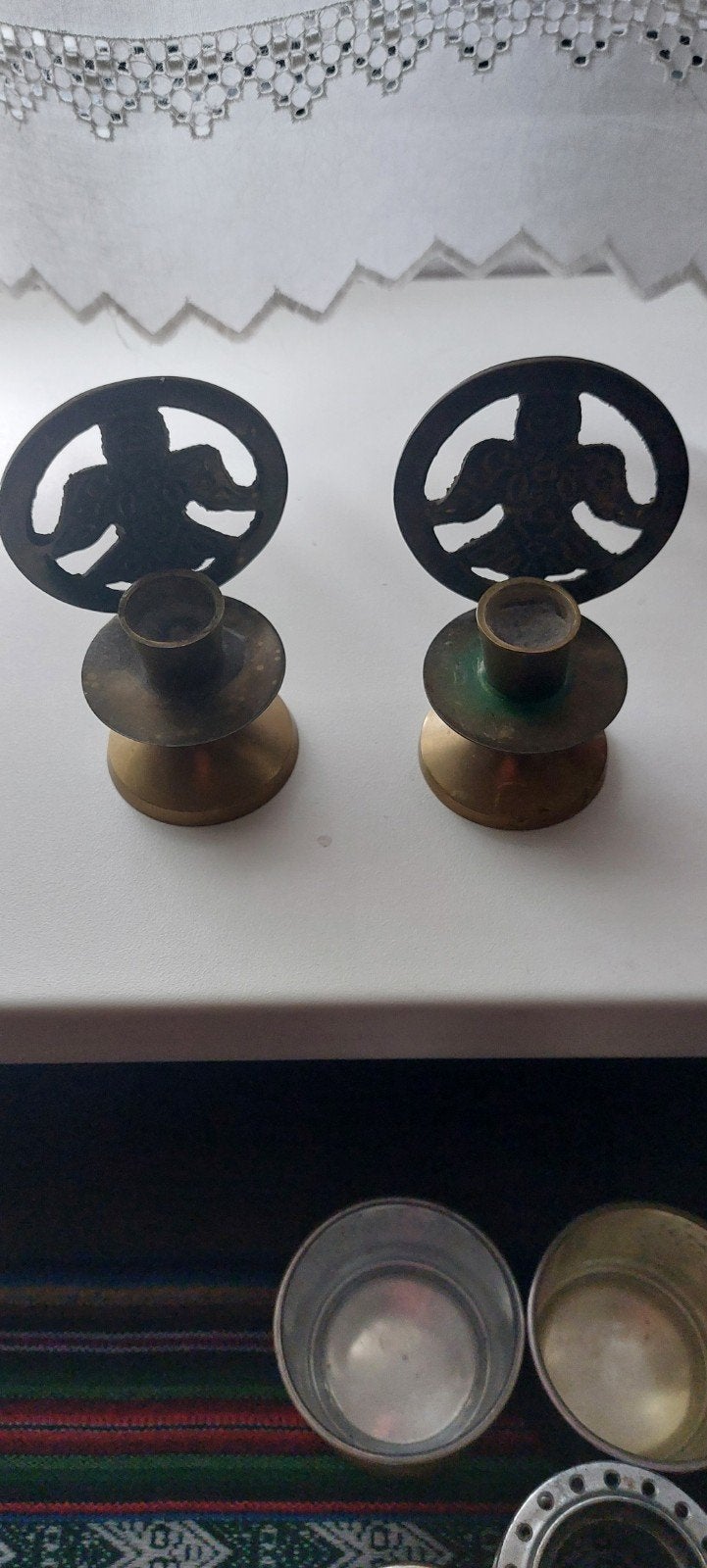 Engelen kandelaars, 2 stuks, Ophalen