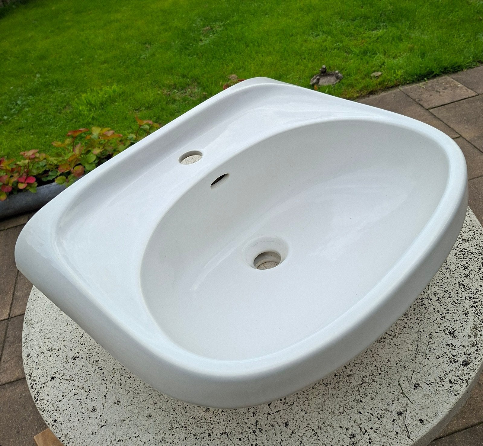 Witte keramische wastafel.Helemaal gaaf., Ophalen, 50 tot 100 cm, Minder dan 100 cm, Wasbak of Wastafel